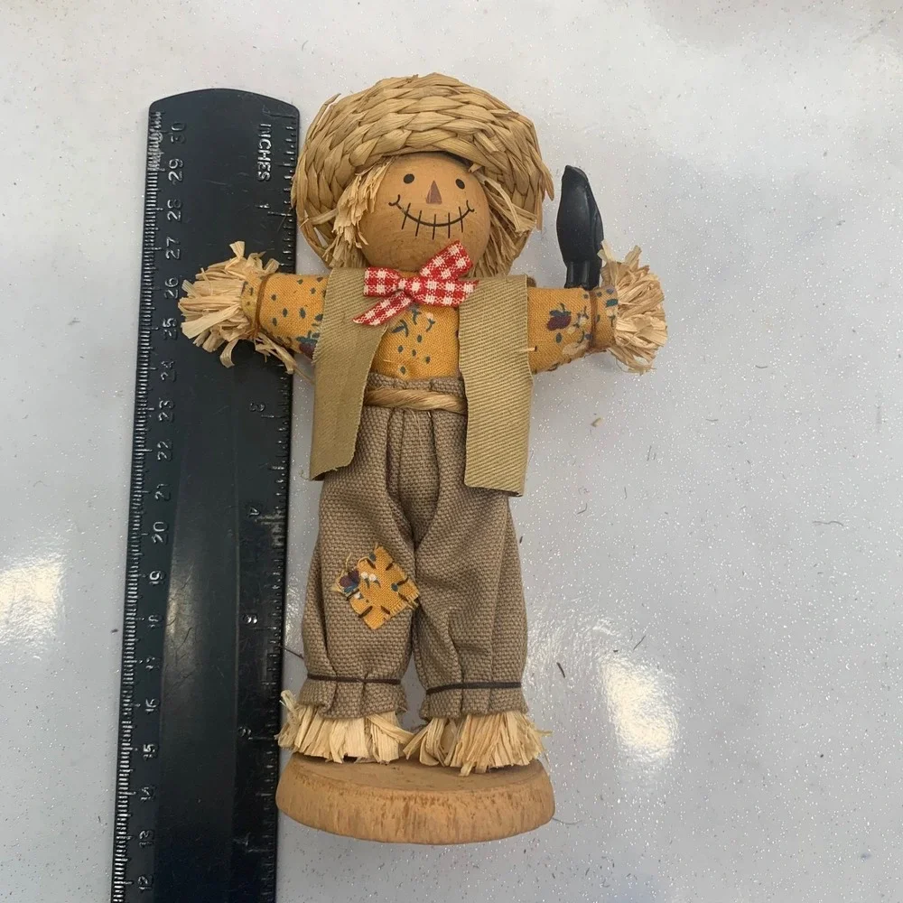 Rustic Scarecrow Figurines set/5 Autumn Harvest Fall Decor Tabletop Decorations